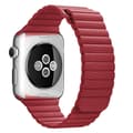 Miniatyrbild 1 av 6: Magnetisk Loop Armband I Äkta Läder Apple Watch 40/38 mm - Röd
