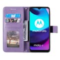 Miniatyrbild 4 av 6: Motorola Moto E20 / E40 Fodral Mandala Läder Lila