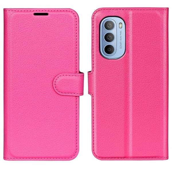 Motorola Moto G31 / G41 Fodral Litchi Textur Rosa