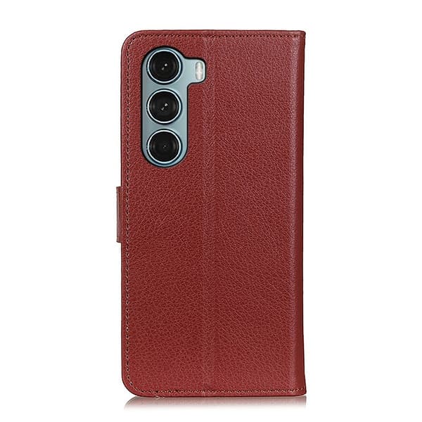 Motorola Moto G200 Fodral Litchi Läder Brun