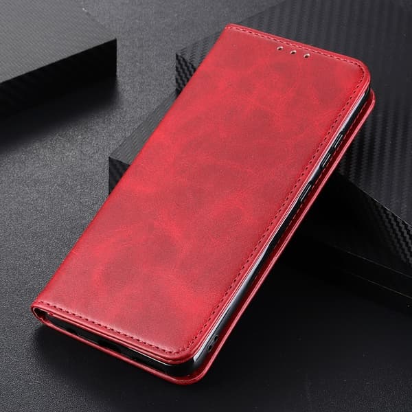 Motorola Moto G200 Fodral Flip Läder Röd