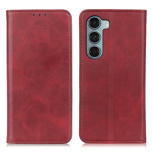 Motorola Moto G200 Fodral Flip Läder Röd