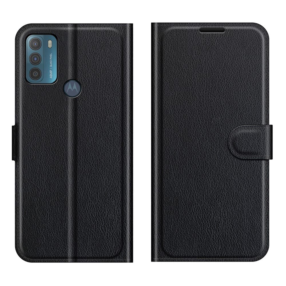 Motorola Moto G50 - Litchi Plånboksfodral - Svart