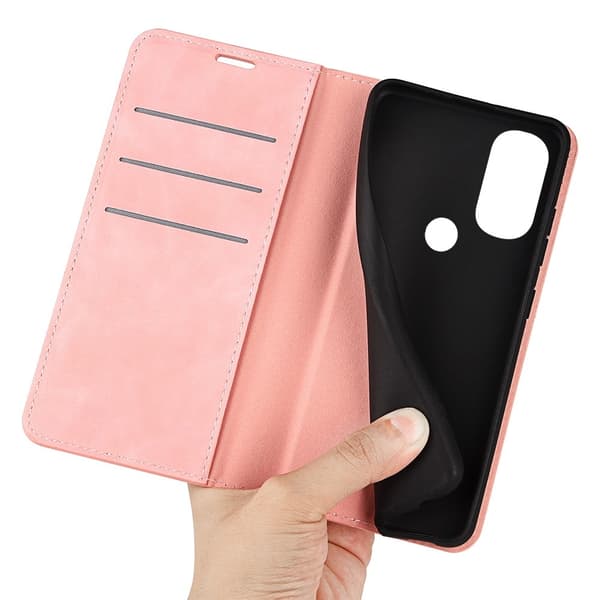 Motorola Moto G71 Fodral Flip Ljus Rosa