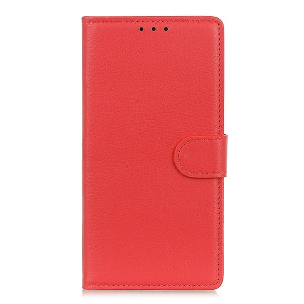 Motorola Moto G51 Fodral Litchi Textur Röd