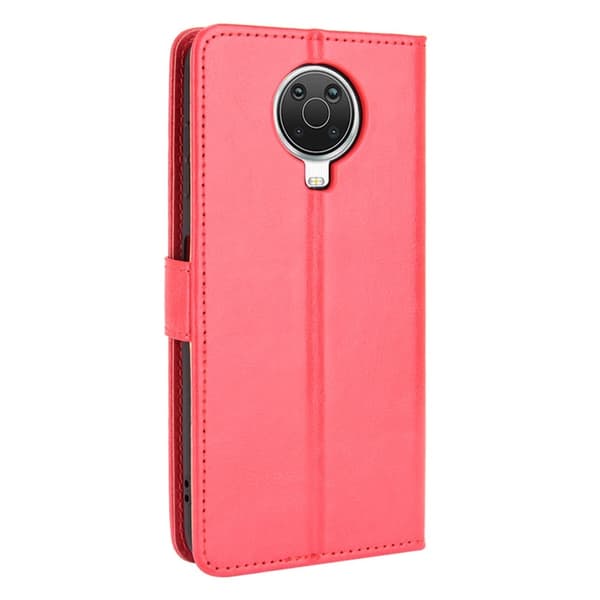 Nokia G10 / G20 Fodral Crazy Horse Läder Röd