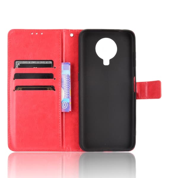 Nokia G10 / G20 Fodral Crazy Horse Läder Röd