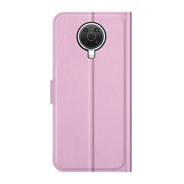 Nokia G10 / G20 Fodral Litchi Läder Ljus Rosa