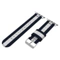 Miniatyrbild 5 av 5: Nylon Armband Med Vertikal Design Apple Watch 42/44/45/49 mm Blå/Vit