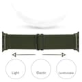 Miniatyrbild 2 av 5: Nylon Armband Justerbart Apple Watch 42/44/45/49 mm Grön
