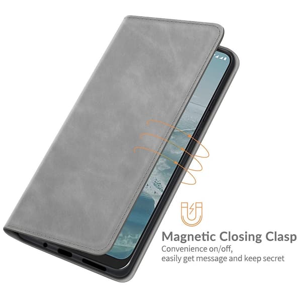 Nokia G10 / G20 Fodral Skin Touch Läder Grå