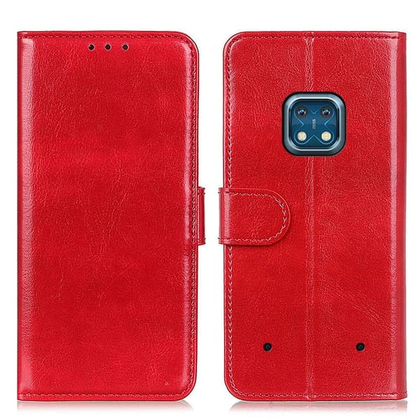 Nokia XR20 Fodral Crazy Horse Läder Röd