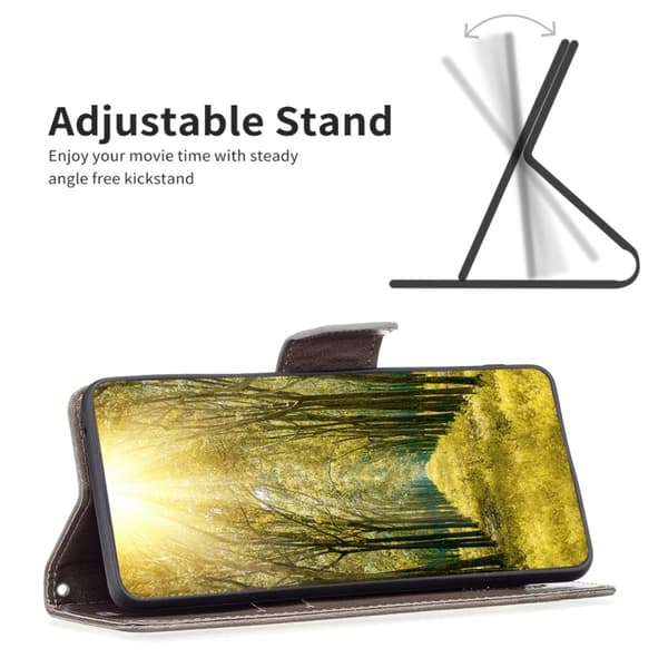 Nokia G11 / G21 Fodral Tryck Butterfly Grå
