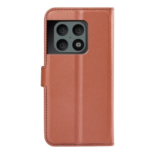 OnePlus 10 Pro 5G Fodral Litchi Textur Brun