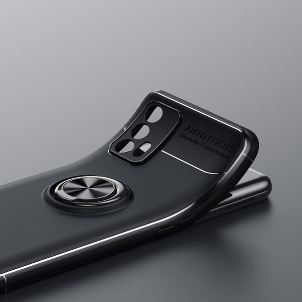 Realme GT 5G - Ring Skal - Svart/Roséguld