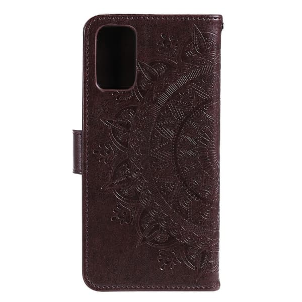 Samsung Galaxy A03s Fodral Mandala Läder Brun