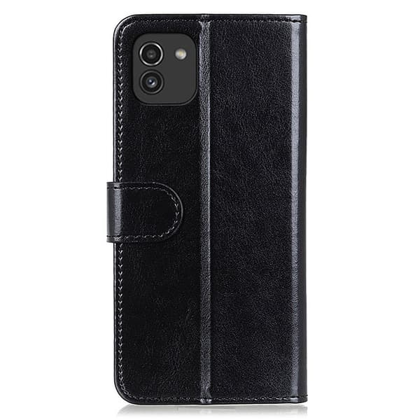 Samsung Galaxy A03 Fodral Crazy Horse Svart