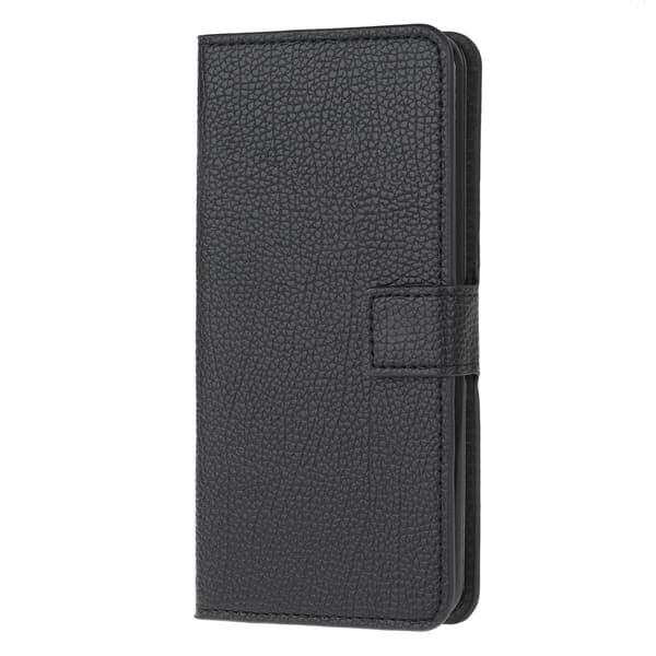 Samsung Galaxy A22 5G - Litchi Läder Fodral - Svart