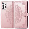 Miniatyrbild 1 av 6: Samsung Galaxy A53 5G Fodral Mandala Läder Roséguld