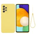 Miniatyrbild 1 av 6: Samsung Galaxy A53 5G Skal Liquid Silikon Med Strap Gul