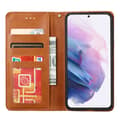 Miniatyrbild 4 av 6: Samsung Galaxy S21 FE Fodral Flip Läder Med Frontficka Brun