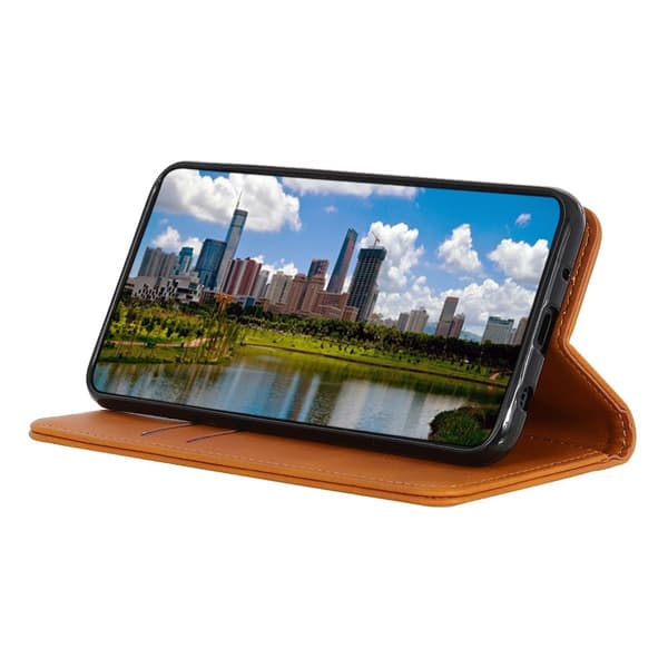 Samsung Galaxy S22 Plus Fodral Flip Split Läder Brun