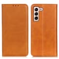 Miniatyrbild 1 av 6: Samsung Galaxy S22 Plus Fodral Flip Split Läder Brun