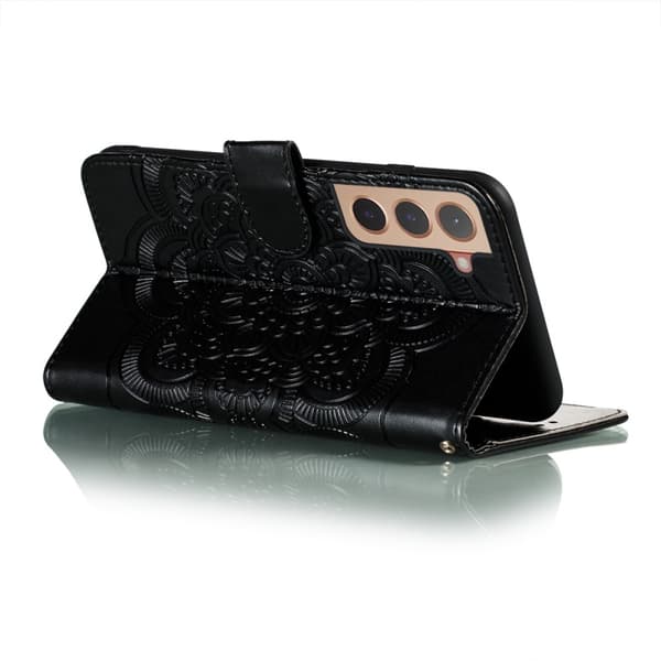 Samsung Galaxy S22 Plus Fodral Mandala Flower Svart