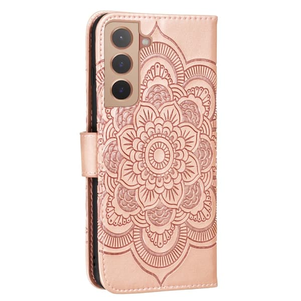 Samsung Galaxy S22 Plus Fodral Mandala Flower Roséguld