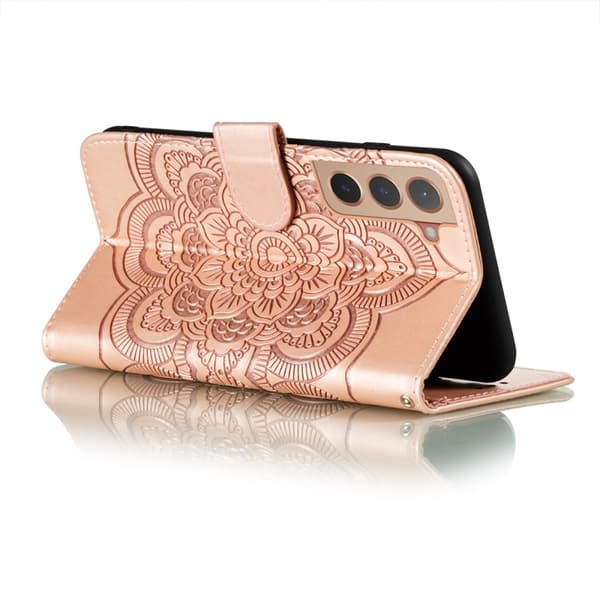 Samsung Galaxy S22 Plus Fodral Mandala Flower Roséguld