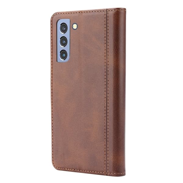 Samsung Galaxy S22 Plus Fodral Premium Med Kortplats Brun