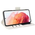 Miniatyrbild 5 av 6: Samsung Galaxy S22 Plus Fodral Litchi Textur Vit