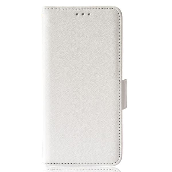 Samsung Galaxy S22 Plus Fodral Litchi Textur Vit
