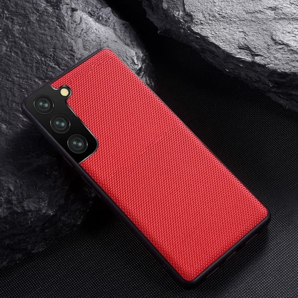 Samsung Galaxy S22 Plus Skal Nylontäckt TPU Röd