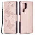 Miniatyrbild 1 av 6: Samsung Galaxy S22 Ultra Fodral Butterfly Roséguld