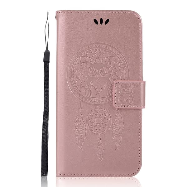 Samsung Galaxy S22 Ultra Fodral Owl Dreamcatcher Roséguld