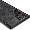 Miniatyrbild 5 av 6: Samsung Galaxy S22 Ultra Skal Litchi Textur Svart