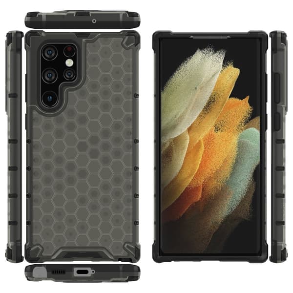 Samsung Galaxy S22 Ultra Skal Armor Honeycomb Svart