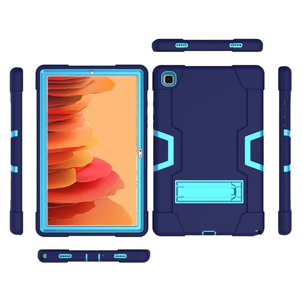 Samsung Galaxy Tab A7 10.4 Skal Shockproof Hybrid Med Kickstand Blå/Ljus Blå