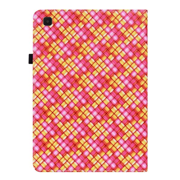 Samsung Galaxy Tab A7 Lite (2021) Fodral Vävd Textur Rosa/Gul