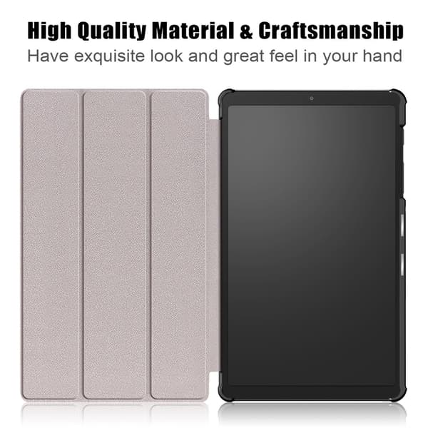 Samsung Galaxy Tab A7 Lite 8.7 - Tri-Fold Läder Fodral - Röd