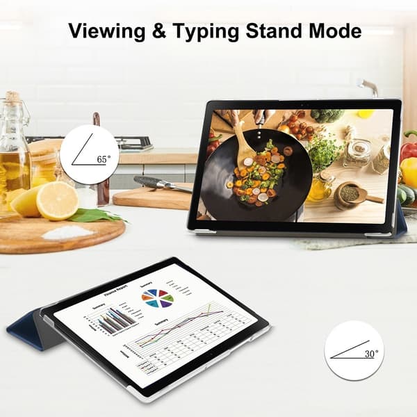 Samsung Galaxy Tab A8 10.5 (2021) Fodral Tri-Fold Mörk Blå