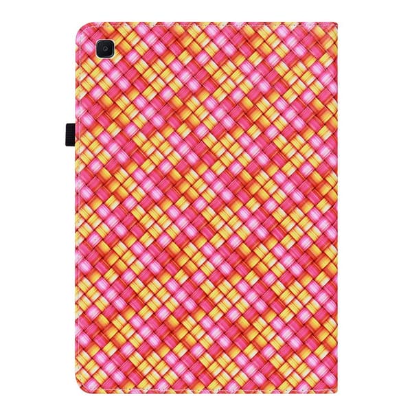 Samsung Galaxy Tab S6 Lite Fodral Vävd Textur Rosa/Gul