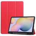 Miniatyrbild 1 av 6: Samsung Galaxy Tab S7 / Tab S8 Fodral Tri-Fold Pennhållare Röd