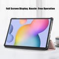 Miniatyrbild 5 av 5: Galaxy Tab S7 FE/S7 Plus/S8 Plus Tri-Fold Läder Fodral Roséguld