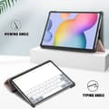 Miniatyrbild 2 av 5: Galaxy Tab S7 FE/S7 Plus/S8 Plus Tri-Fold Läder Fodral Roséguld