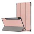 Miniatyrbild 1 av 5: Galaxy Tab S7 FE/S7 Plus/S8 Plus Tri-Fold Läder Fodral Roséguld