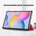 Miniatyrbild 5 av 5: Galaxy Tab S7 FE/S7 Plus/S8 Plus Tri-Fold Läder Fodral Röd