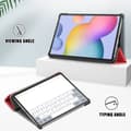 Miniatyrbild 2 av 5: Galaxy Tab S7 FE/S7 Plus/S8 Plus Tri-Fold Läder Fodral Röd