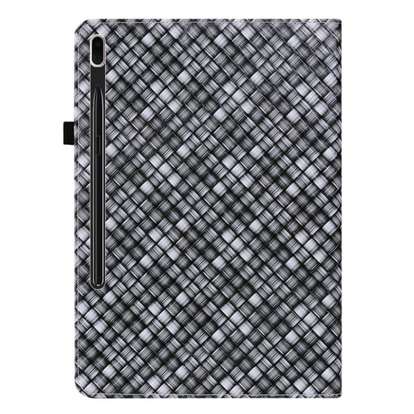 Samsung Galaxy Tab S7 Plus / Tab S8 Plus Fodral Vävd Textur Svart